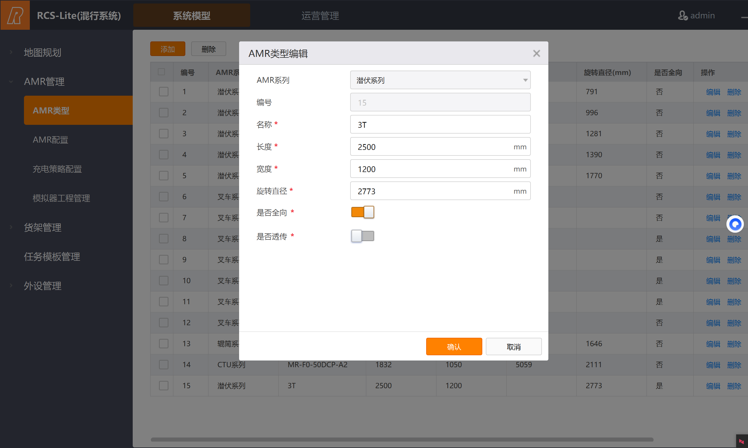 RCS-Lite AMR 类型配置
